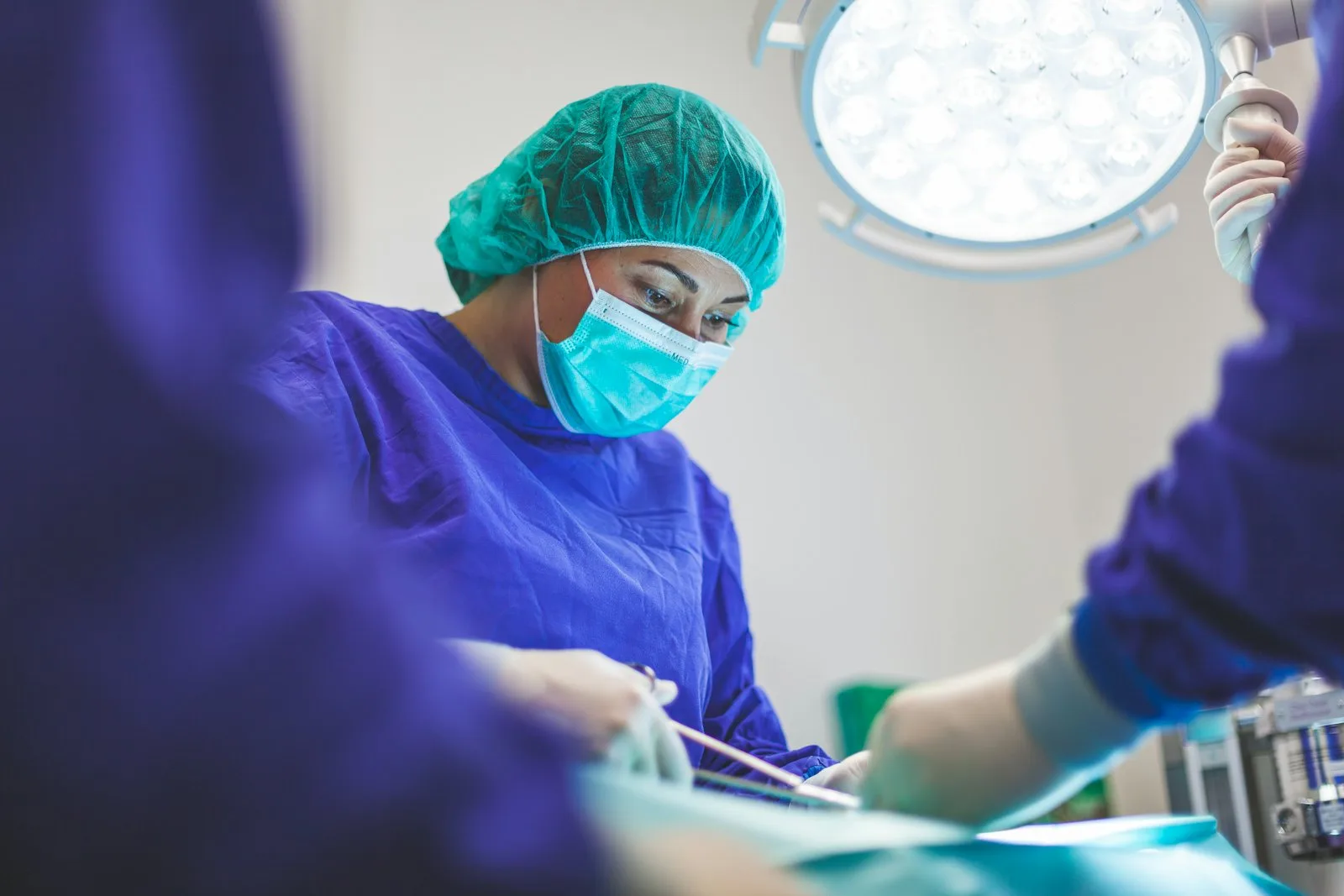 Surgical care in the operation theatre at Ashutosh Hospital, Prayagraj